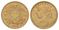 Schweiz 20 Franken 1906 B Vreneli